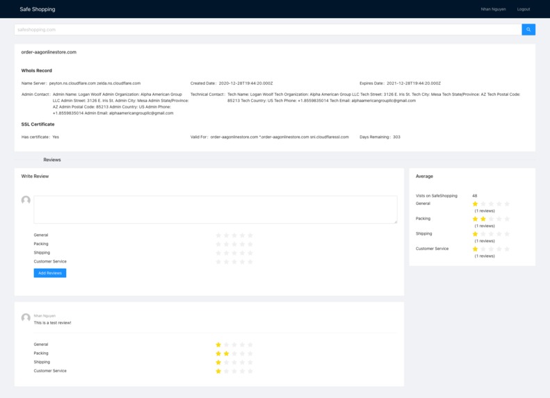 Safe Shopping – screenshot 2