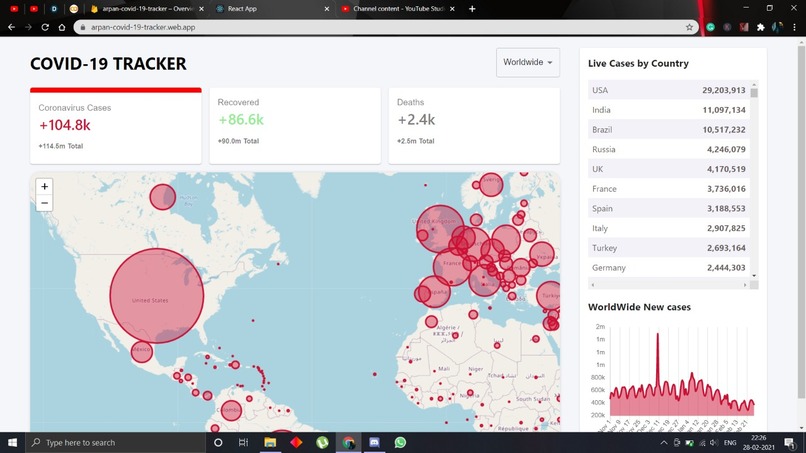 Covid 19 Tracker – screenshot 1