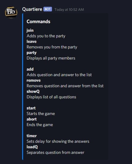 QuestionnaireBot – screenshot 1