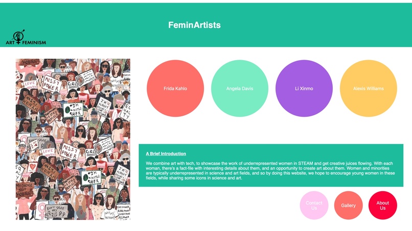 FeminArtists – screenshot 1