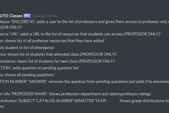 Discord UTD Classes Bot