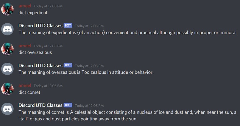Discord UTD Classes Bot – screenshot 4