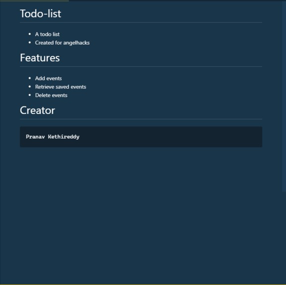 Todo List – screenshot 1