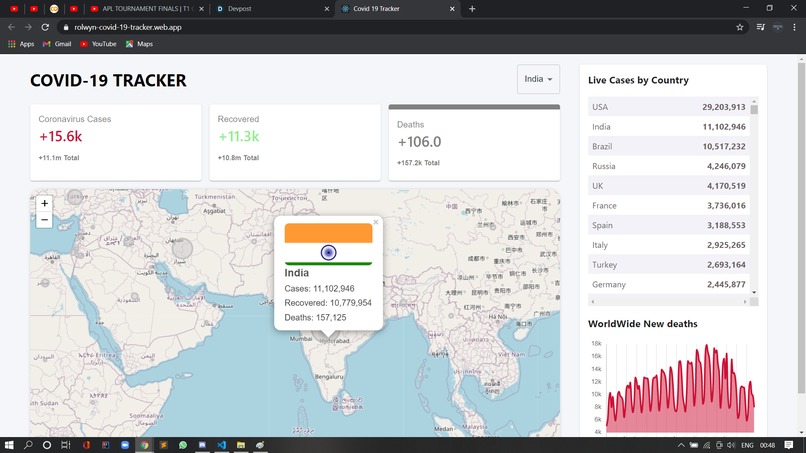Covid 19 Tracker – screenshot 3