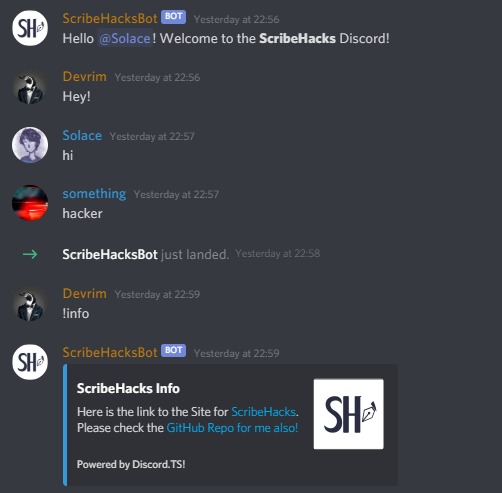 Discord Bot For Hackathon – screenshot 1