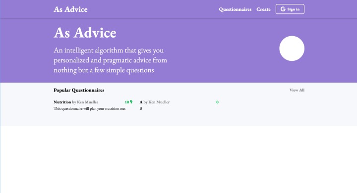 As Advice – screenshot 3