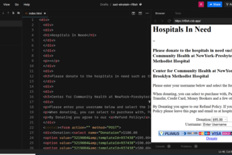 Donation website