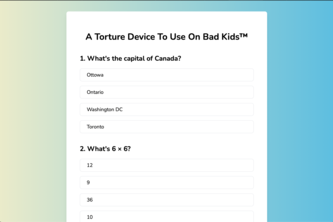 A Torture Device To Use on Bad Kids 