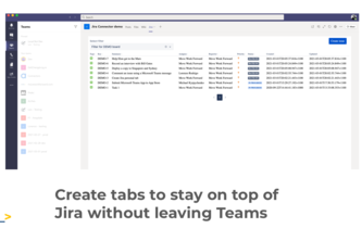 Microsoft teams Jira Connector