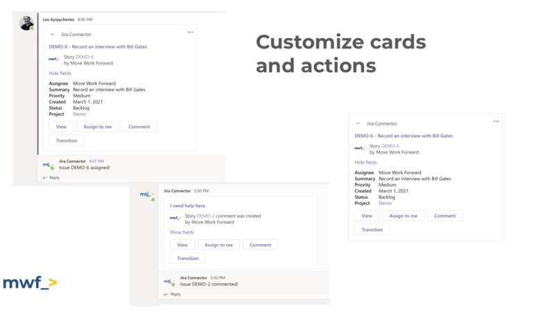 Microsoft teams Jira Connector – screenshot 2