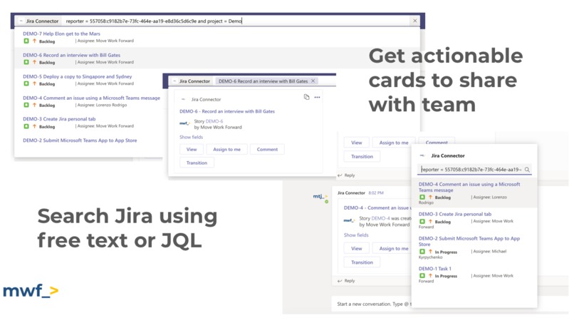 Microsoft teams Jira Connector – screenshot 3