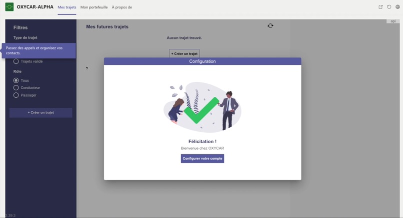 OXYCAR - Simple SaaS mobility solution for carpooling & bike – screenshot 1