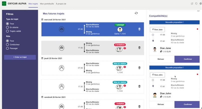 OXYCAR - Simple SaaS mobility solution for carpooling & bike – screenshot 5