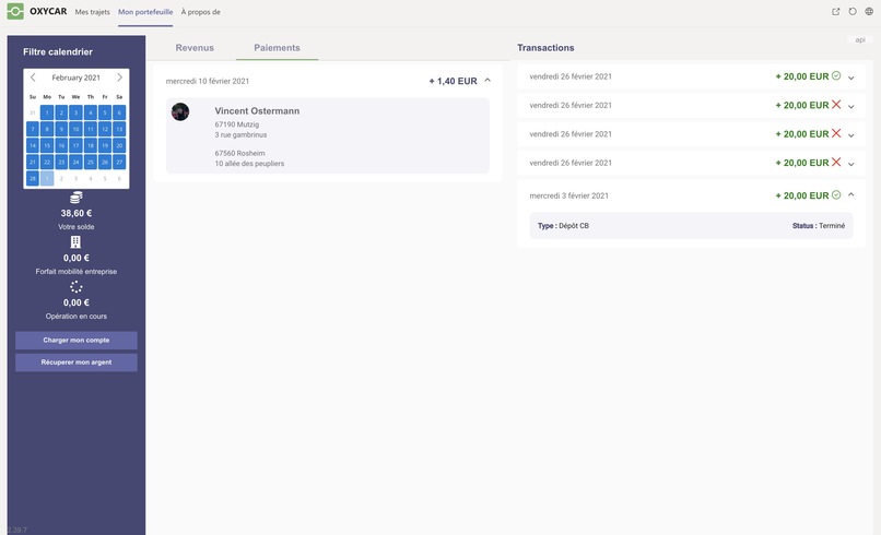 OXYCAR - Simple SaaS mobility solution for carpooling & bike – screenshot 6
