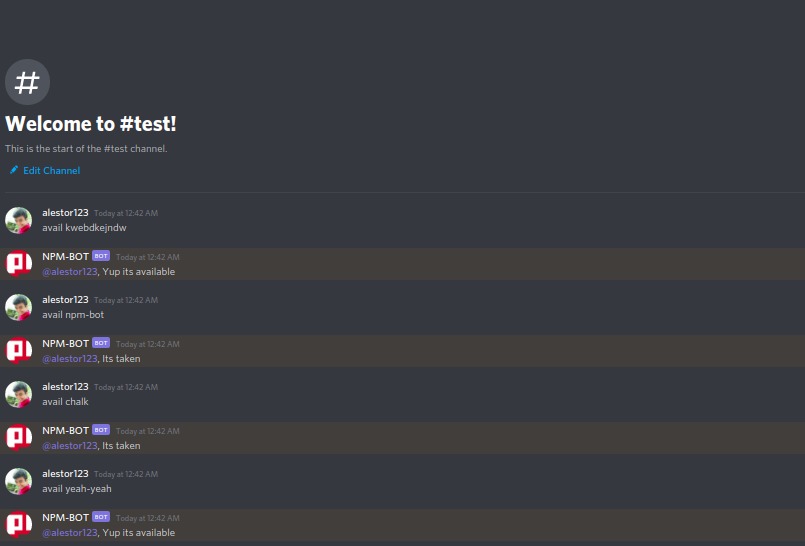 NPM-BOT – screenshot 1