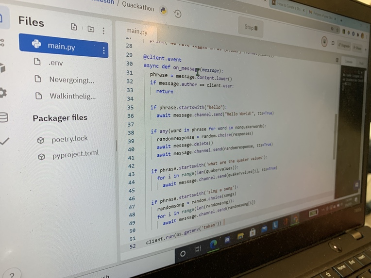 Quakerism Discord Bot – screenshot 2