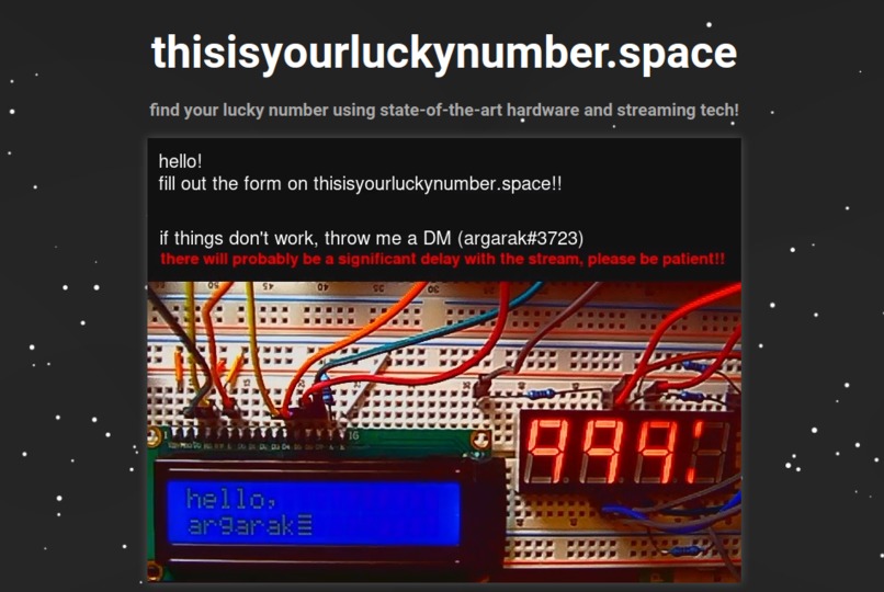 thisisyourluckynumber.space – screenshot 1