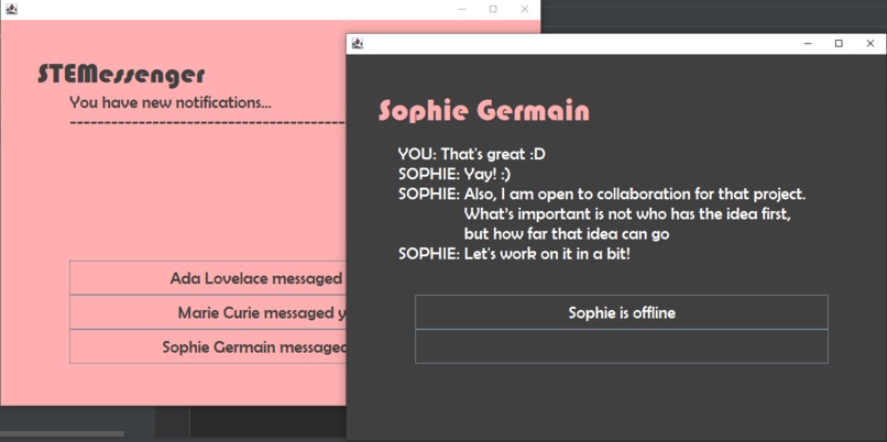 STEMessenger – screenshot 1