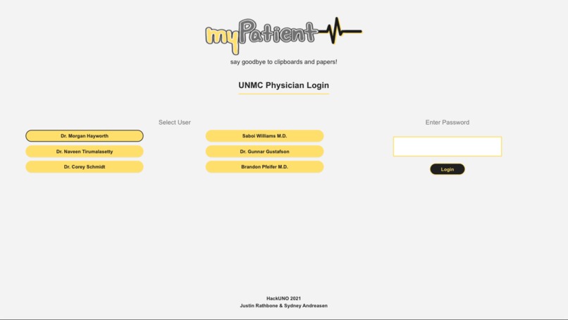 myPatient – screenshot 2