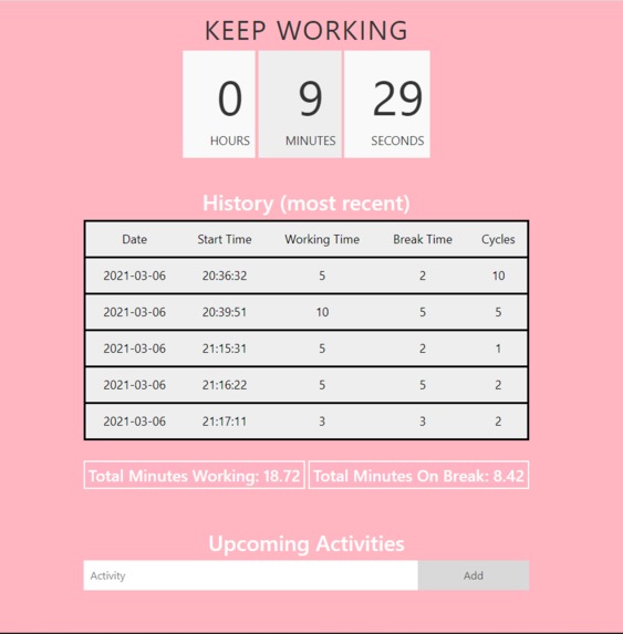 Pomodoro Method Device – screenshot 1