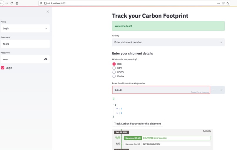 TrackYourCarbonFootprint – screenshot 2