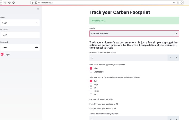 TrackYourCarbonFootprint – screenshot 3