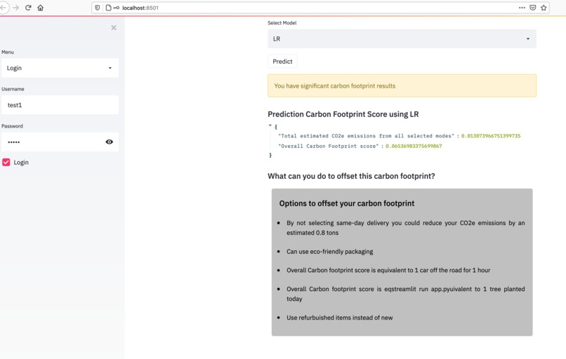 TrackYourCarbonFootprint – screenshot 4
