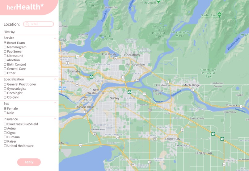 herHealth* – screenshot 3