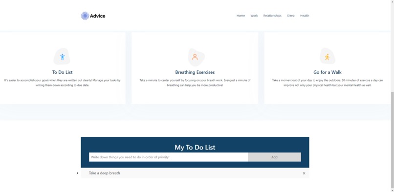 Advice – screenshot 4