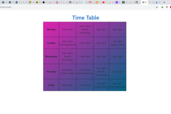 Time table 