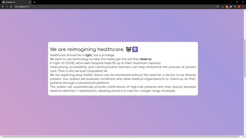 Outpatient AI – screenshot 2