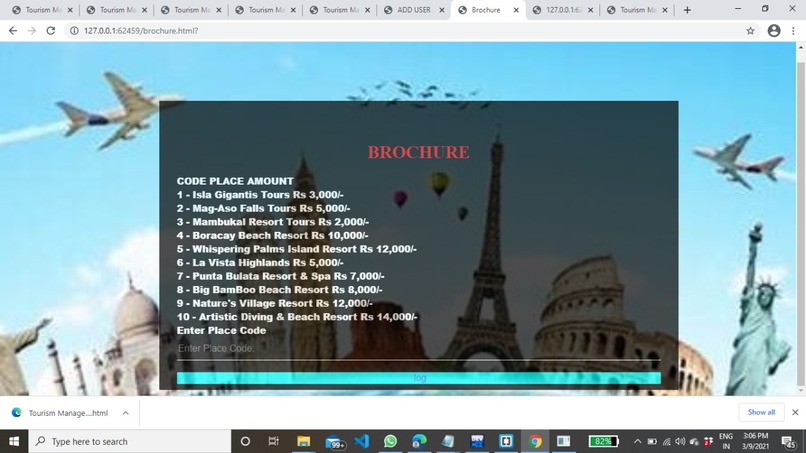 Tourism Management System – screenshot 2