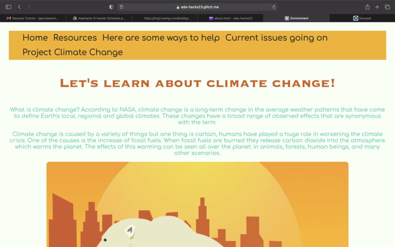 Team 23-Project Climate Change – screenshot 1