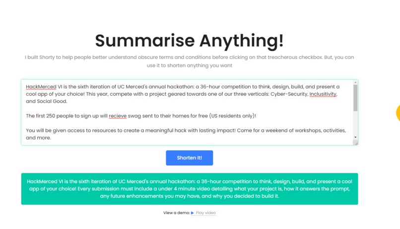 Shorty - Summarise Anything – screenshot 3