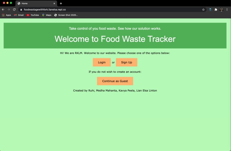 Food Waste Tracker – screenshot 1