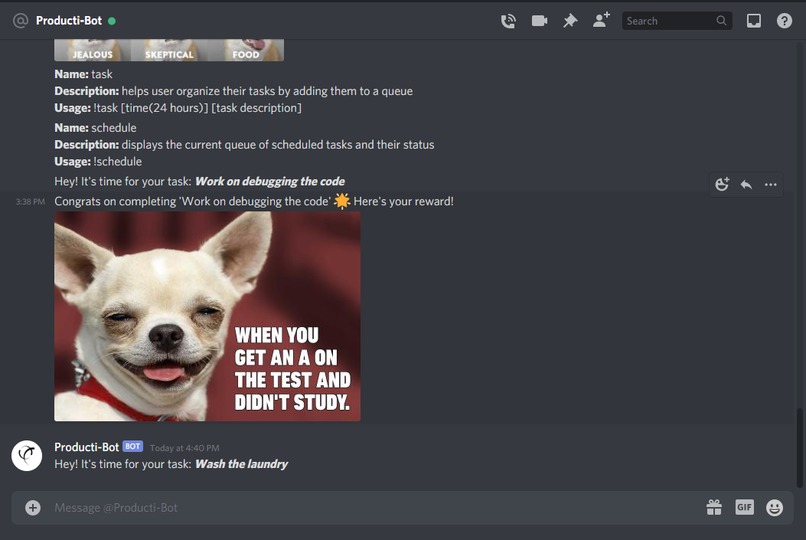 Producti-Bot – screenshot 3