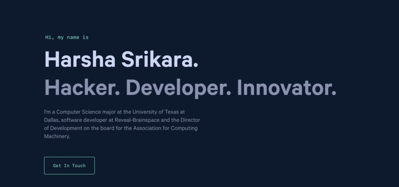 Portfolio – screenshot 1