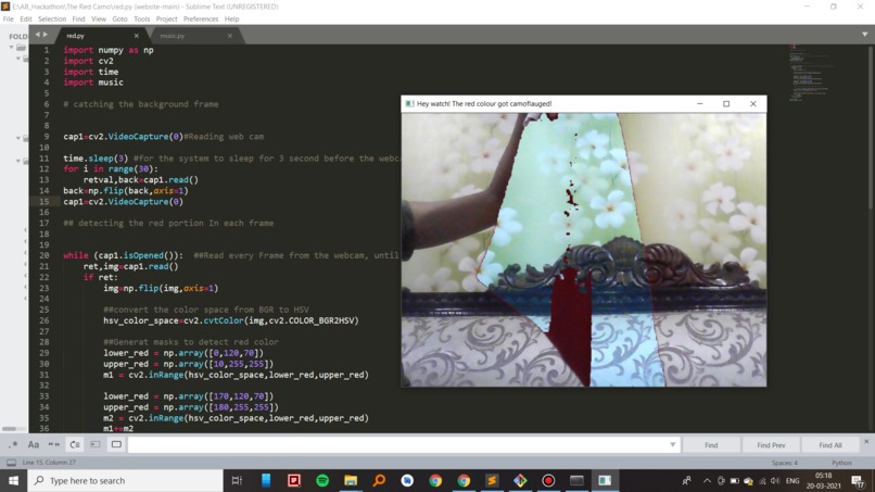 The Red Camouflaged Cloth – screenshot 1