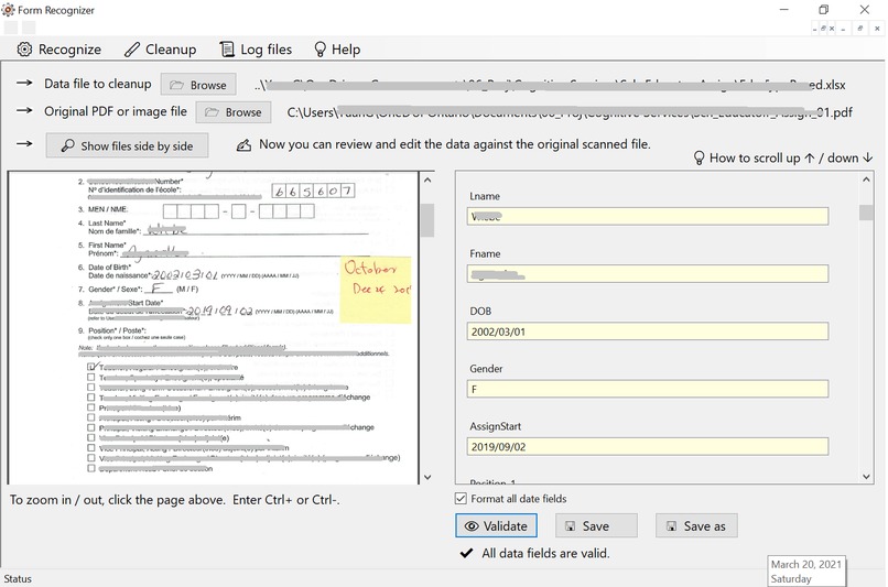 Form Recognizer Automated – screenshot 2