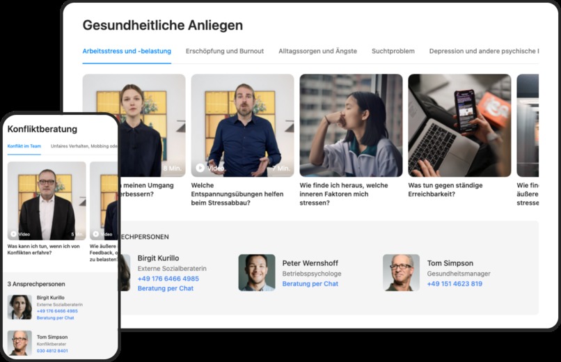 Web-App für Mitarbeiterunterstützung  – screenshot 1