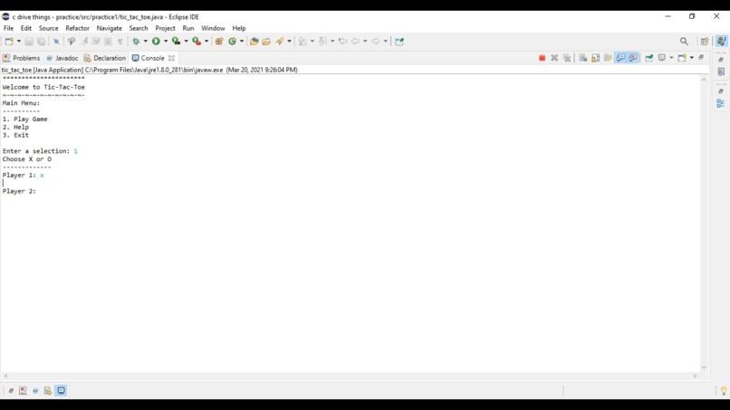 tic tac toe game – screenshot 1