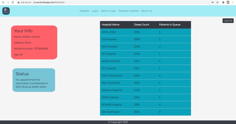 HackCOVID – screenshot 3