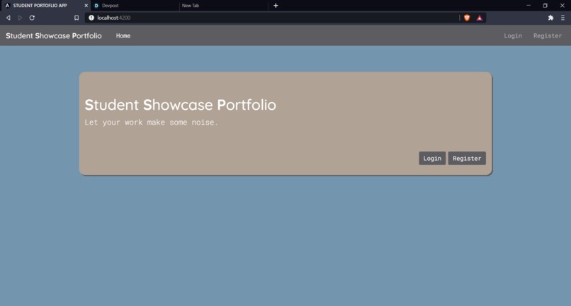 Student Showcase Portfolio – screenshot 1
