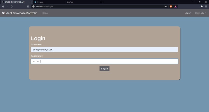 Student Showcase Portfolio – screenshot 2