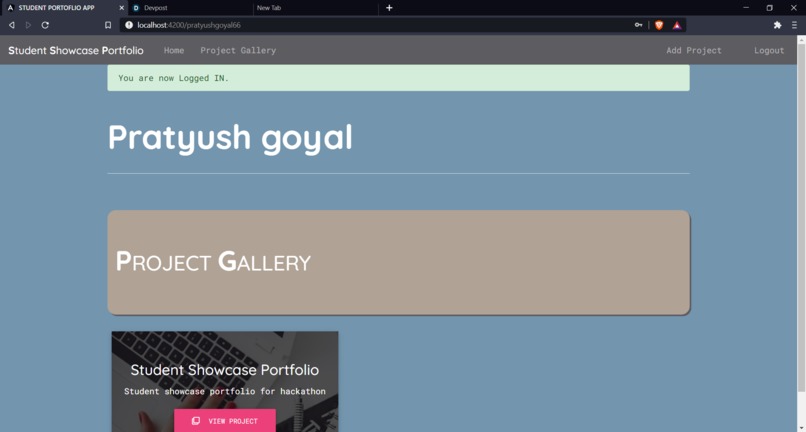 Student Showcase Portfolio – screenshot 3