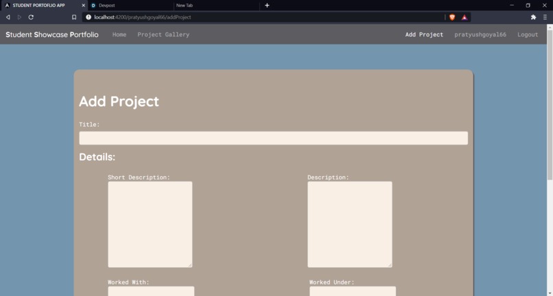 Student Showcase Portfolio – screenshot 6