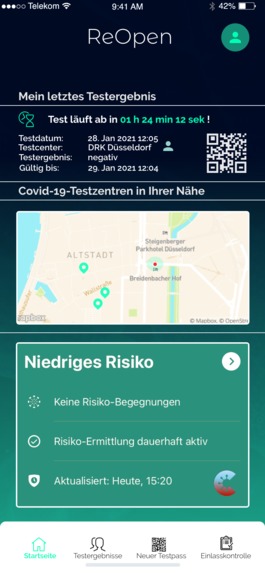 ReOpen App | Einführung von SARS-CoV-2 Antigen Test-Pässen – screenshot 7