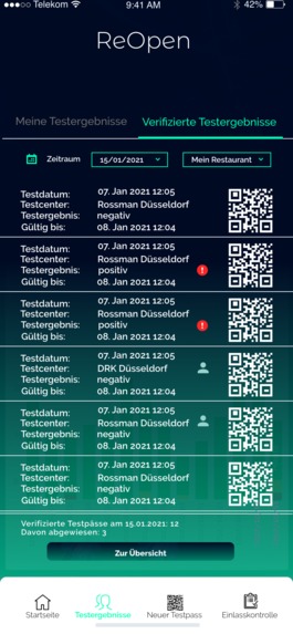 ReOpen App | Einführung von SARS-CoV-2 Antigen Test-Pässen – screenshot 15