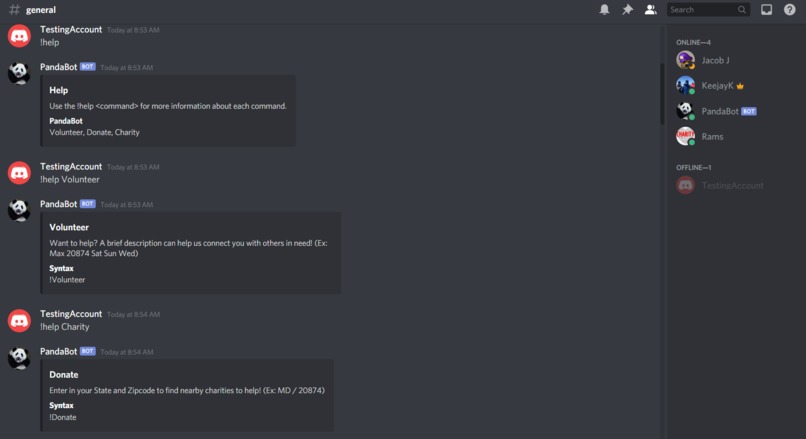 Discord Charity Bot – screenshot 1