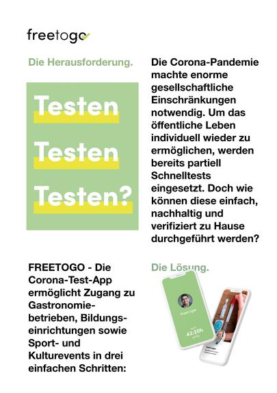 FREETOGO - Die Corona-Test-App – screenshot 1